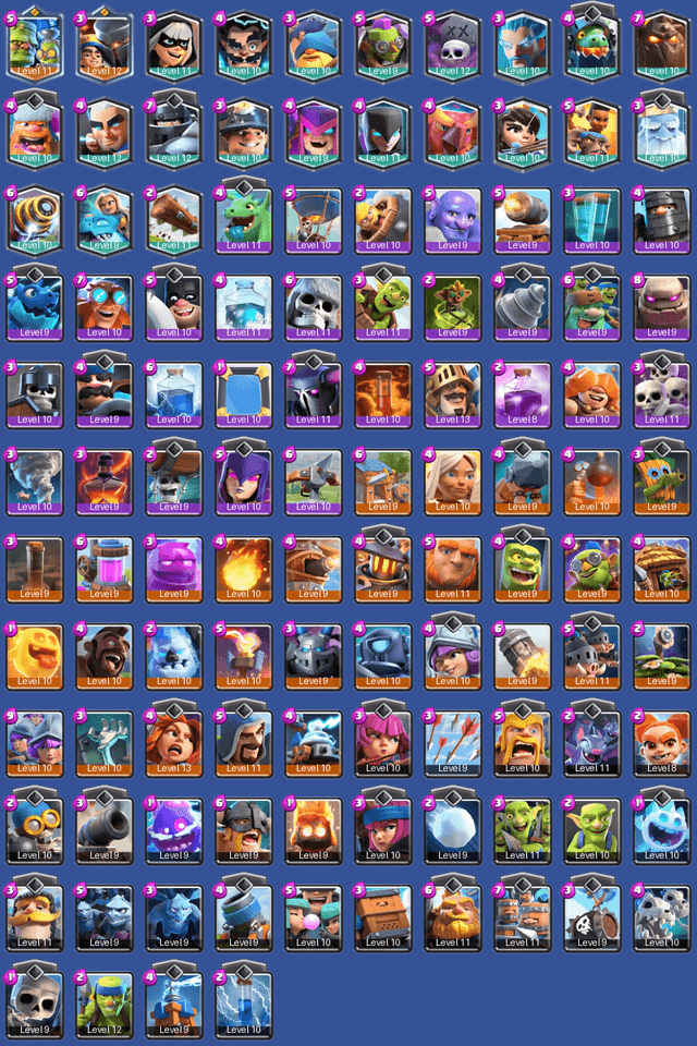 [KT12] | Level 35 | 5862 Trophies | Arena 16 | 114/125 Cards | 884 Wins | BS Lv.26 | 2 Champions | 21 Legendary | 32 Epic | Full Access