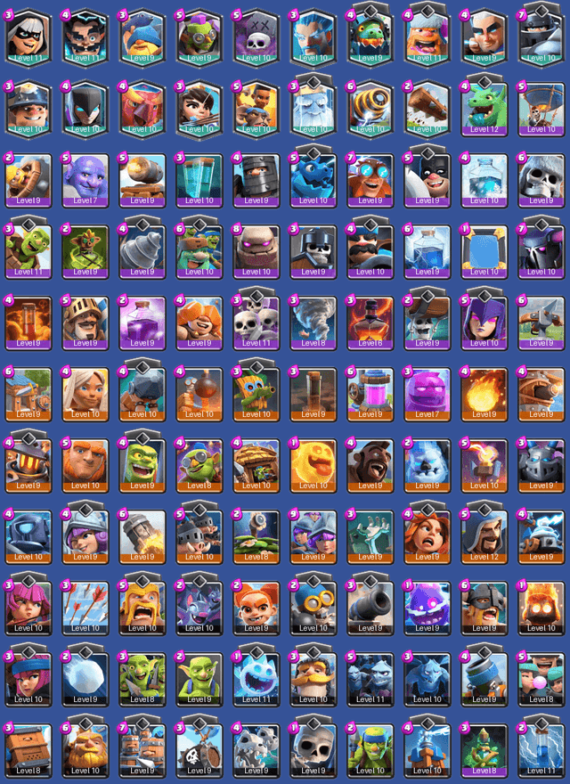 [KT11] | Level 31 | 4600 Trophies | Arena 14 | 110/125 Cards | 554 Wins | BS Lv.50 | 18 Legendary | 32 Epic | Full Access