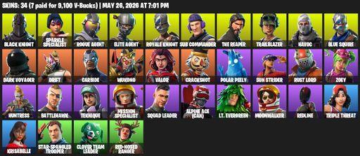 [PC/XBOX] | 34 skins | Take The L | Floss | Black Knight | Sparkle Specialist | Royale Knight | The Reaper | Elite Agent | Blue Squire | Rogue Agent | Full Access