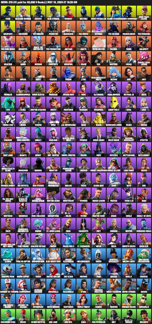 [PC/XBOX] | 210 skins | OG STW | Omega | Lara Croft | Fixer | Blizzard Bomber | Trilogy | Blue Striker | Prodigy | Sultura | Point Patroller | Full Access