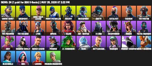 [PC/XBOX] | 34 skins | OG STW | Omega | Rogue Agent | Warpaint | Rose Team Leader | Point Patroller | Trilogy | Breakpoint | Zenith | Catalyst | Full Access