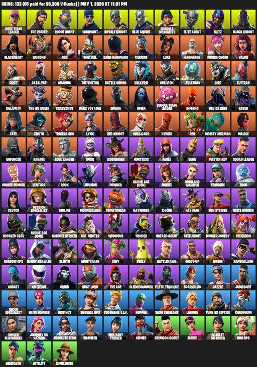 [PC/PSN/XBOX] | 133 skins | 3300 V-bucks | Take The L | Floss | OG STW | Black Knight | Sparkle Specialist | Royale Knight | The Reaper | Elite Agent | Full Access