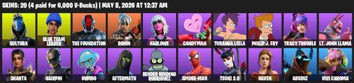 [PC/XBOX] | 20 skins | Sultura | Blue Team Leader | The Foundation | Ronin | Harlowe | Candyman | Turanga Leela | Philip J. Fry | Tracy Trouble | Full Access