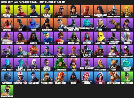 [PC/XBOX] | 61 skins | OG STW | Rose Team Leader | Prodigy | Warpaint | Blue Team Leader | Blaze | Sorana | Hybrid | Gear Specialist Maya | Full Access