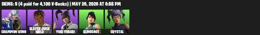 [PC/PSN] | 5 skins | Champion Kuno | Slayer Juice WRLD | Yuki Yubari | Slingshot | Crystal | The Destroyer's Destroyer | 999 Knives | Clang & Basher | Full Access
