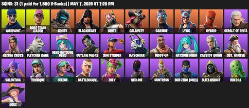 [PC/PSN] | 31 skins | OG STW | Warpaint | Rose Team Leader | Zenith | Blackheart | Drift | Calamity | Carbide | Lynx | Hybrid | Geralt of Rivia | Full Access