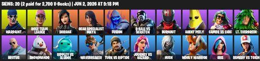 [PC/PSN/XBOX] | 20 skins | OG STW | Warpaint | Rose Team Leader | Sorana | Gear Specialist Maya | Fusion | 8-Ball vs Scratch | Burnout | Agent Peely | Full Access