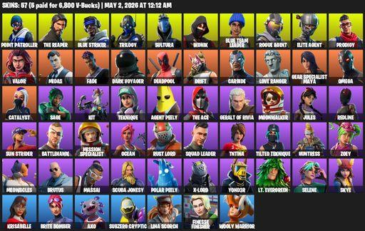 [PC/PSN/XBOX] | 57 skins | Take The L | IKONIK | The Reaper | Elite Agent | Omega | Point Patroller | Blue Striker | Trilogy | Sultura | Full Access