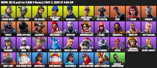 [PC/PSN/XBOX] | 38 skins | 1450 V-bucks | Leviathan Axe | Take The L | OG STW | The Reaper | Elite Agent | Rogue Agent | Blue Team Leader | Warpaint | Full Access