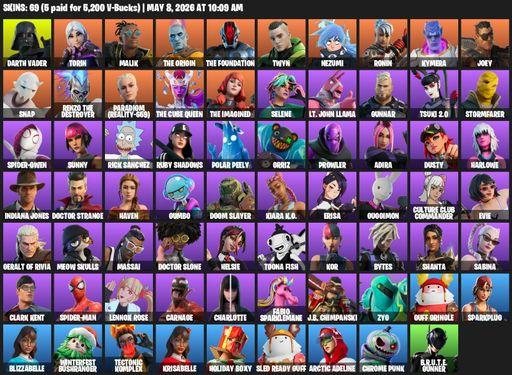 [PC/PSN/XBOX] | 69 skins | Darth Vader | Torin | Malik | The Origin | The Foundation | Twyn | Nezumi | Ronin | Kymera | Joey | Snap | Full Access