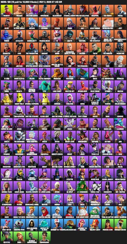 [PC/PSN/XBOX] | 184 skins | Lara Croft | Prodigy | Menace | The Cube Queen | Omegarok | Blackheart | Eternal Knight | Molten Valkyrie | Deadpool | Full Access