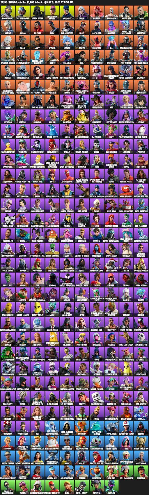 [PC] | 328 skins | OG STW | Omega | Lara Croft | Rogue Agent | The Paradigm | Darth Vader | Rose Team Leader | Warpaint | Torin | Valeria | Ragnarok | Full Access