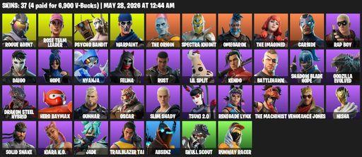 [PC/PSN/XBOX] | 37 skins | OG STW | Rogue Agent | Rose Team Leader | Psycho Bandit | Warpaint | The Origin | Spectra Knight | Omegarok | The Imagined | Full Access