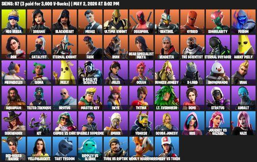 [PC/XBOX] | 57 skins | Neo Versa | Sorana | Blackheart | Midas | Ultima Knight | Deadpool | Sentinel | Hybrid | Singularity | Fusion | Rox | Catalyst | Full Access
