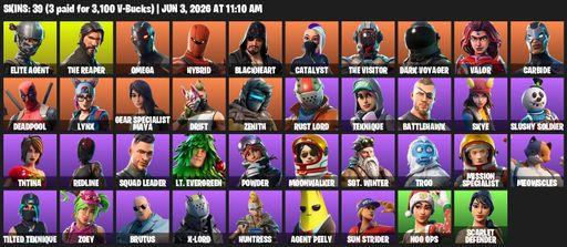[PC/PSN/XBOX] | 39 skins | Take The L | The Reaper | Elite Agent | Omega | Hybrid | Blackheart | Catalyst | The Visitor | Dark Voyager | Valor | Full Access
