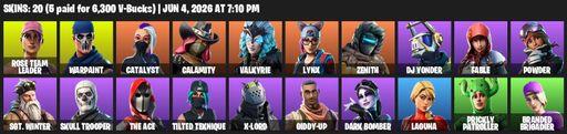 [PC/PSN/XBOX] | 20 skins | OG STW | Rose Team Leader | Warpaint | Catalyst | Calamity | Valkyrie | Lynx | Zenith | DJ Yonder | Fable | Powder | Full Access