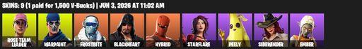 [PC/PSN/XBOX] | 9 skins | OG STW | Rose Team Leader | Warpaint | Frostbite | Blackheart | Hybrid | Starflare | Peely | Sidewinder | Ember | Ol' Woody | Full Access