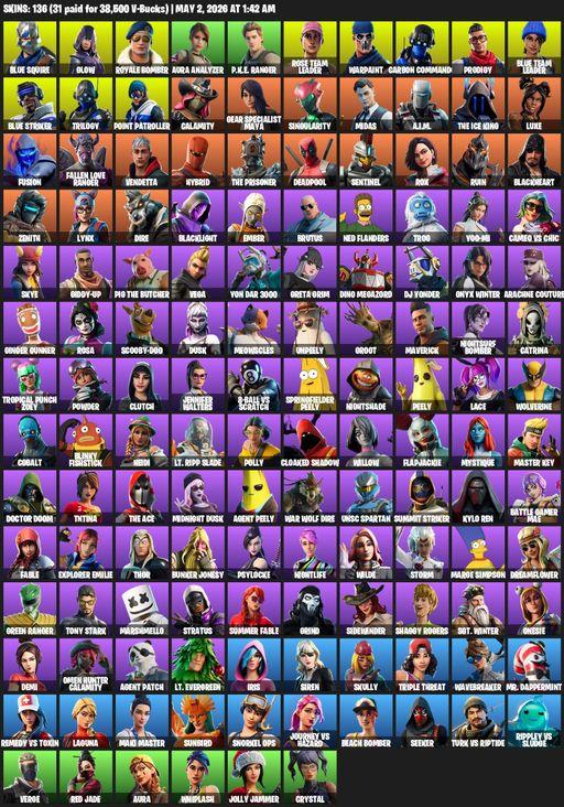 [PC/PSN/XBOX] | 136 skins | OG STW | Blue Squire | Glow | Royale Bomber | Aura Analyzer | P.K.E. Ranger | Rose Team Leader | Warpaint | Full Access
