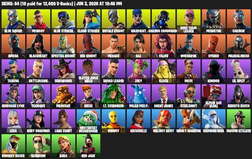 [PC/PSN/XBOX] | 54 skins | Leviathan Axe | OG STW | Royale Knight | Blue Squire | Omega | Lara Croft | Prodigy | Blue Striker | Cloud Striker | Full Access