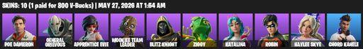 [PC/PSN/XBOX] | 10 skins | Poe Dameron | General Grievous | Apprentice Evie | Wookiee Team Leader | Blitz Knight | Ziggy | Katalina | Robin | Full Access