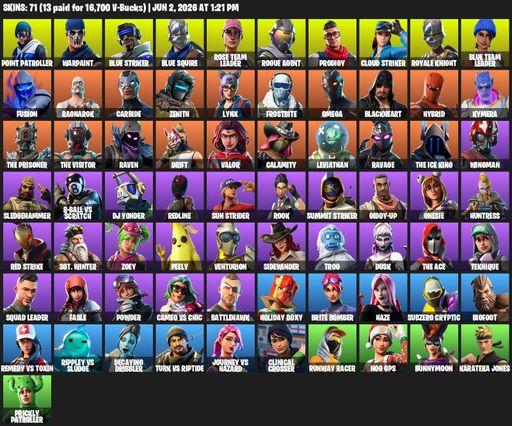[PC/XBOX] | 71 skins | OG STW | Royale Knight | Blue Squire | Omega | Point Patroller | Warpaint | Blue Striker | Rose Team Leader | Rogue Agent | Full Access