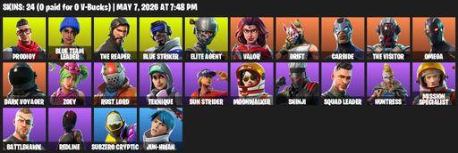 [PC/XBOX] | 24 skins | Take The L | The Reaper | Elite Agent | Omega | Prodigy | Blue Team Leader | Blue Striker | Valor | Drift | Carbide | Full Access