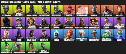 [PC/PSN/XBOX] | 34 skins | Take The L | Floss | Black Knight | Sparkle Specialist | Royale Knight | Elite Agent | Blue Squire | Valeria | Full Access