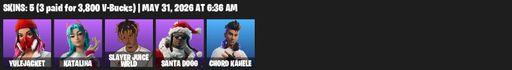 [PC/PSN/XBOX] | 5 skins | Yulejacket | Katalina | Slayer Juice WRLD | Santa Dogg | Chord Kahele | Frosted Frets | Snoop's Holladizzle Bass | Full Access