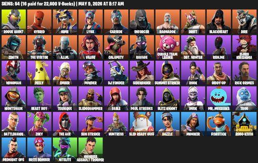 [PC/PSN] | 54 skins | Rogue Agent | Hybrid | Hime | Lynx | Carbide | Enforcer | Ragnarok | Drift | Blackheart | Dire | Zenith | The Visitor | A.I.M. | Full Access