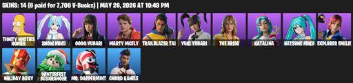 [PC/PSN/XBOX] | 14 skins | Tighty Whities Homer | Snow Miku | Gogo Yubari | Marty McFly | Trailblazer Tai | Yuki Yubari | The Bride | Katalina | Full Access