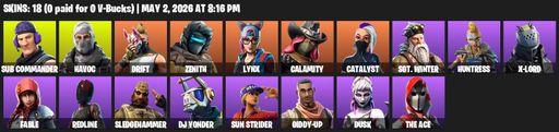 [PC/PSN/XBOX] | 18 skins | Sub Commander | Havoc | Drift | Zenith | Lynx | Calamity | Catalyst | Sgt. Winter | Huntress | X-Lord | Fable | Redline | Full Access