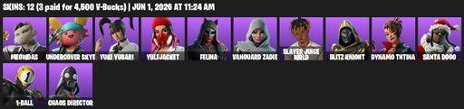 [PC/XBOX] | 12 skins | Meowdas | Undercover Skye | Yuki Yubari | Yulejacket | Felina | Vanguard Zadie | Slayer Juice WRLD | Blitz Knight | Full Access