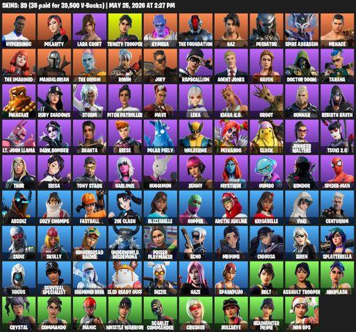 [PC/PSN/XBOX] | 89 skins | Leviathan Axe | Lara Croft | Hypersonic | Polarity | Trinity Trooper | Kymera | The Foundation | Raz | Predator | Full Access