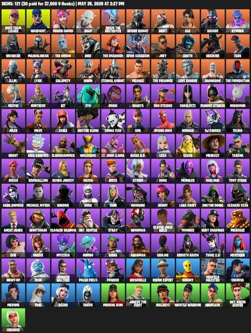 [PC/PSN/XBOX] | 121 skins | OG STW | Lara Croft | Rose Team Leader | Warpaint | Power Chord | Snap | Renzo the Destroyer | Spider Knight | Drift | Raz | Full Access
