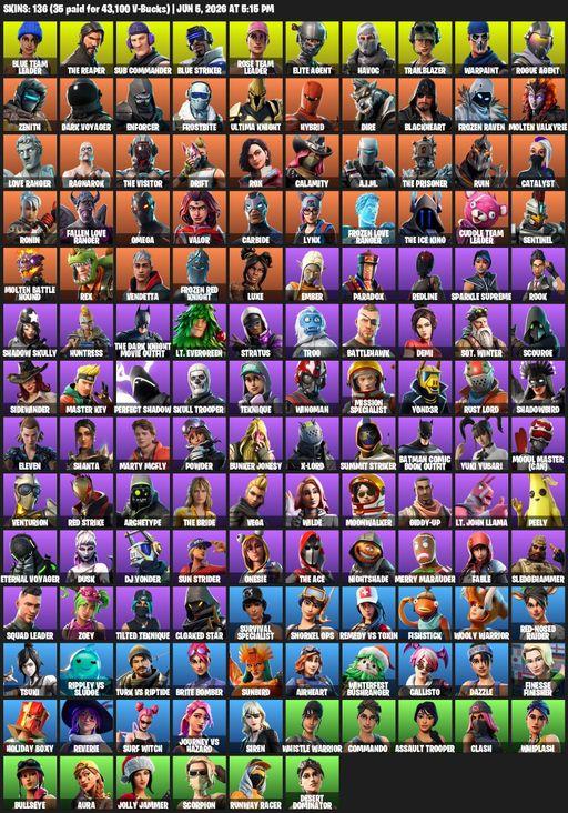 [PC/XBOX] | 136 skins | Take The L | OG STW | The Reaper | Elite Agent | Omega | Reaper Axe | Blue Team Leader | Sub Commander | Blue Striker | Full Access