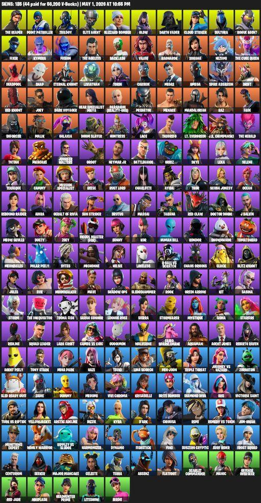 [PC/XBOX] | 185 skins | Leviathan Axe | Take The L | The Reaper | Elite Agent | Omega | Lara Croft | Point Patroller | Trilogy | Blizzard Bomber | Full Access