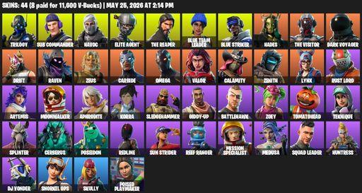 [PC/XBOX] | 44 skins | Take The L | The Reaper | Elite Agent | Omega | Trilogy | Sub Commander | Havoc | Blue Team Leader | Blue Striker | Hades | Full Access