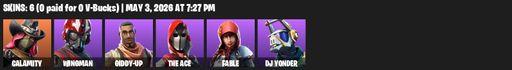 [PC/PSN] | 6 skins | Calamity | Wingman | Giddy-up | The Ace | Fable | DJ Yonder | Reckoning | Ol' Woody | Lug Axe | Nanner Bashers | Guiding Glow | Full Access