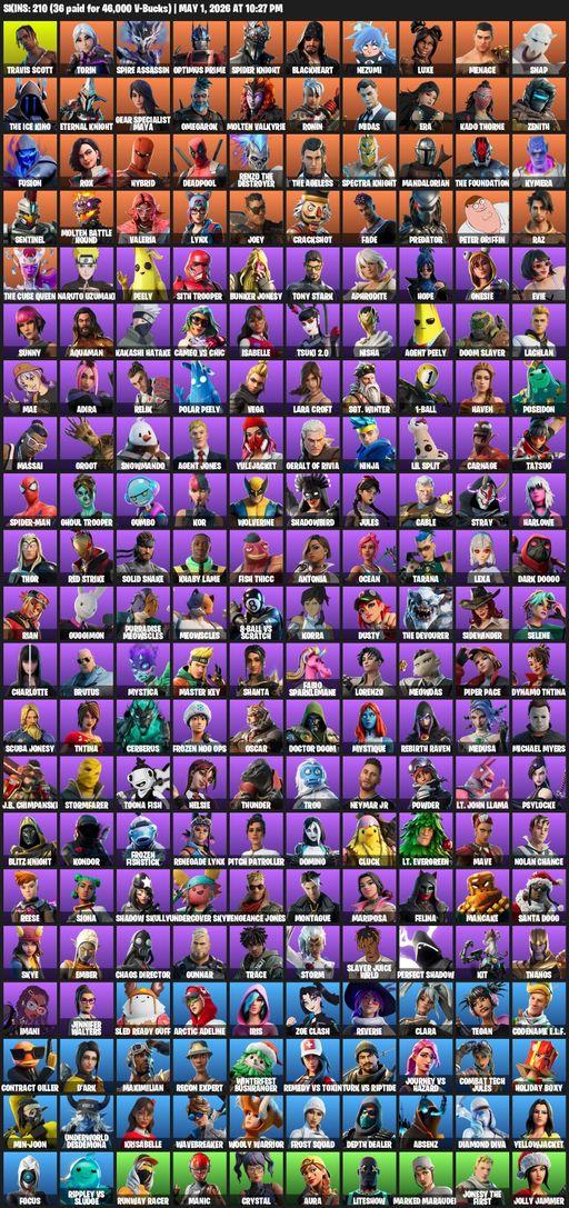 [PC/PSN/XBOX] | 210 skins | Travis Scott | Lara Croft | Torin | Spire Assassin | Optimus Prime | Spider Knight | Blackheart | Nezumi | Luxe | Menace | Full Access