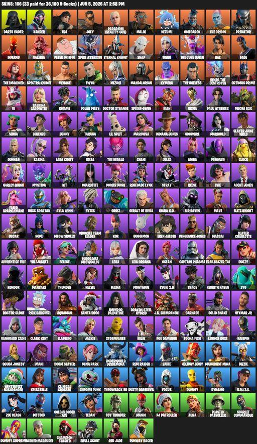 [PC/XBOX] | 166 skins | Leviathan Axe | Lara Croft | Reaper Axe | Darth Vader | Xander | Era | Joey | Paradigm (Reality-659) | Malik | Nezumi | Full Access