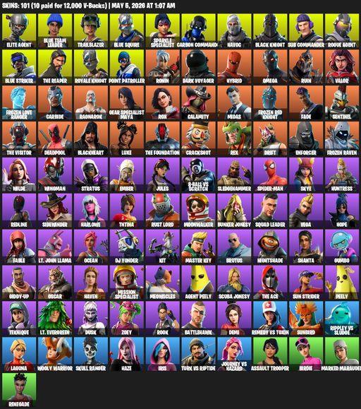 [PC/XBOX] | 101 skins | Take The L | Floss | Black Knight | Sparkle Specialist | Royale Knight | The Reaper | Elite Agent | Blue Squire | Omega | Full Access