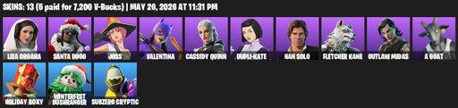 [PC/XBOX] | 13 skins | Leia Organa | Santa Dogg | Joss | Valentina | Cassidy Quinn | Dupli-Kate | Han Solo | Fletcher Kane | Outlaw Midas | A Goat | Full Access