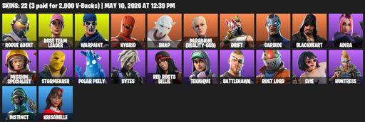 [PC/XBOX] | 22 skins | Take The L | OG STW | Rogue Agent | Rose Team Leader | Warpaint | Hybrid | Snap | Paradigm (Reality-659) | Drift | Carbide | Full Access