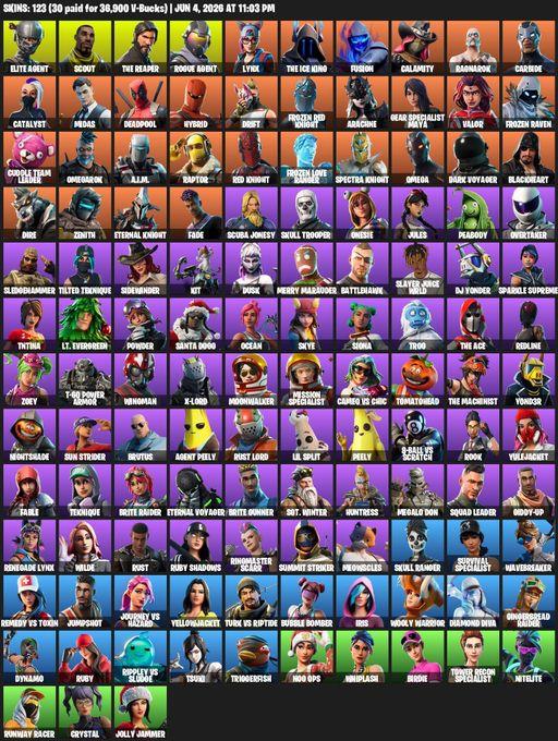 [PC/PSN/XBOX] | 123 skins | Leviathan Axe | Take The L | The Reaper | Elite Agent | Omega | Scout | Rogue Agent | Lynx | The Ice King | Fusion | Full Access