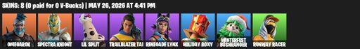 [PC/PSN/XBOX] | 8 skins | Omegarok | Spectra Knight | Lil Split | Trailblazer Tai | Renegade Lynx | Holiday Boxy | Winterfest Bushranger | Full Access