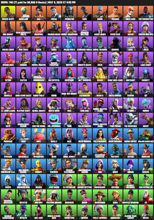 [PC/PSN] | 140 skins | Leviathan Axe | Travis Scott | Lara Croft | Backlash | Raz | Midas | Predator | Fade | Ronin | Menace | Wild Card | Full Access