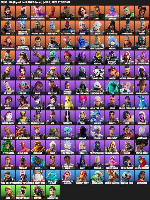 [PC/XBOX] | 124 skins | Sorana | Catalyst | The Cube Queen | Hybrid | Malik | Rox | Joey | Kymera | Twyn | Luxe | Ruin | Renzo the Destroyer | Full Access