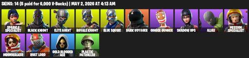 [PC/PSN/XBOX] | 14 skins | Take The L | Floss | Black Knight | Sparkle Specialist | Royale Knight | Elite Agent | Blue Squire | Dark Voyager | Full Access