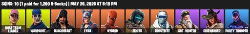 [PC/XBOX] | 10 skins | OG STW | Rose Team Leader | Warpaint | Blackheart | Lynx | Hybrid | Zenith | Frostbite | Sgt. Winter | Sidewinder | Full Access