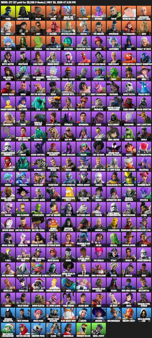 [PC/XBOX] | 217 skins | Lara Croft | Fixer | Darth Vader | Malik | Ronin | Renzo the Destroyer | The Origin | Kymera | Twyn | Peter Griffin | Full Access